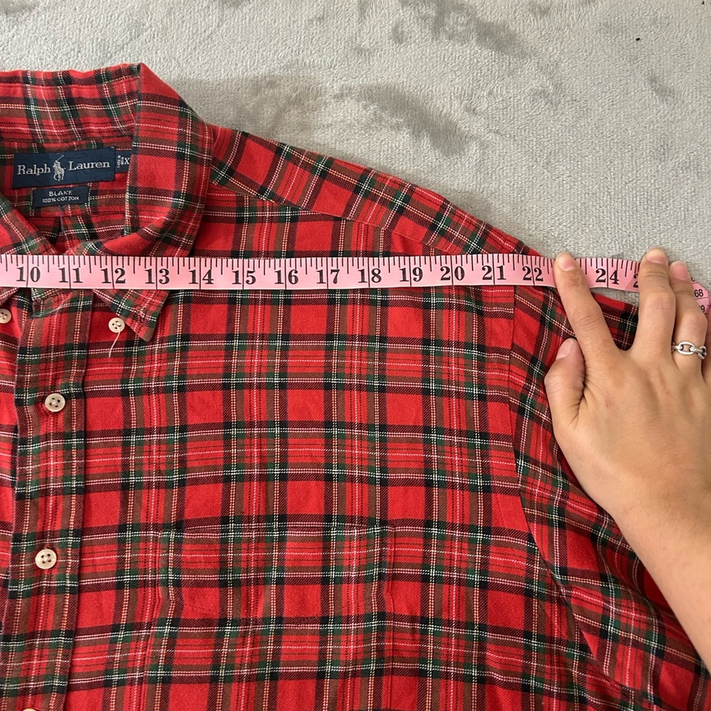 Vintage Lauren Ralph Lauren the Blake red plaid button down - Picture 7 of 11